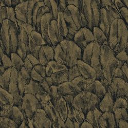 Papel De Parede Avalon 01 Folhas Dourado/ Azul - Ava -129  Rolo de 53cm x 10Mts