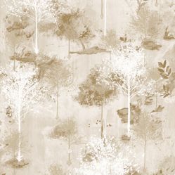 Papel De Parede Avalon 02 Folhas Bege/ Branco - Ava -222  Rolo de 53cm x 10Mts