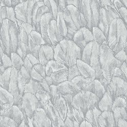 Papel De Parede Avalon 02 Folhas Cinza /Off white - Ava -254  Rolo de 53cm x 10Mts