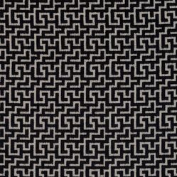 Tecido para Sofá e Estofado Origens 45 Chenille Geométrico Preto - Largura 1,40m