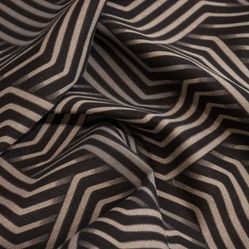 Tecido Impermeabilizado Para Sofá e Estofado Trieste 39 Geométrico Preto e Cinza - Largura 1,40m