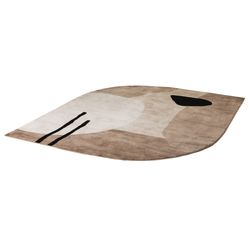 Tapete Waves Formato Orgânico Cru e Caqui - Edantex  01 250X300