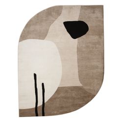 Tapete Waves Formato Orgânico Cru e Caqui - Edantex  01 300X400
