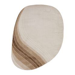 Tapete Waves Formato Orgânico Cru e Marrom - Edantex  05 200X250