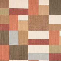 Tecido para Sofá e Estofado Monarca 03 Gobelin Quadriculado - Terracota e Creme - Largura 1,40m