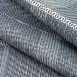 Tecido para Sofá e Estofado Monarca 23 Gobelin Xadrez - Azul e Cru - Largura 1,40m