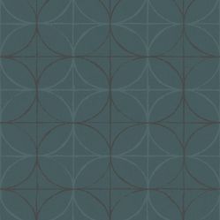 Papel De Parede Avalon 01 Geométrico Verde - Ava -155  Rolo de 53cm x 10Mts