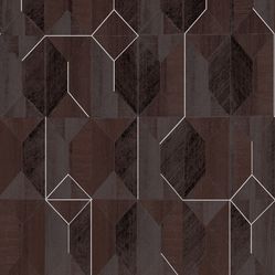 Papel De Parede Avalon 01 Geométrico Terracota - Ava -143  Rolo de 53cm x 10Mts