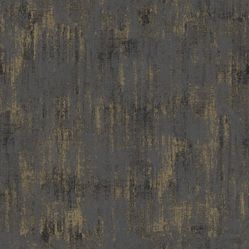 Papel De Parede Avalon 01 Textura Cinza/ Grafite e detalhes Dourado - Ava -124  Rolo de 53cm x 10Mts