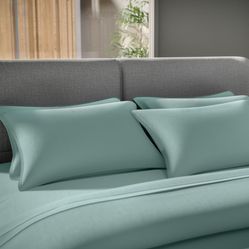 Jogo de Cama King The Trim Percal 300 Fios - Verde