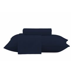 Jogo de Cama Loft Azul Marinho Solteiro - Camesa
