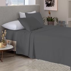 Jogo de Cama Loft Cinza Escuro Casal - Camesa