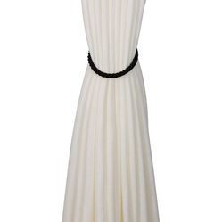 Abraçadeira Para Cortina Corda Lisa - Preto - 1 Unidade