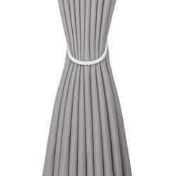 Abraçadeira Para Cortina Corda Lisa - Branco - 1 Unidade