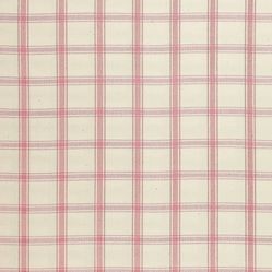 Tecido Para Sofá e Estofado Valência 117 Xadrez - Rosa E Cru - Largura 1,40m