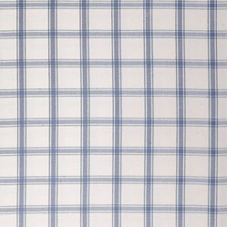 Tecido Para Sofá e Estofado Valência 122 Xadrez - Azul E Cru - Largura 1,40m