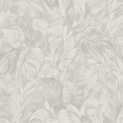 Papel de Parede Reno Folhas Cinza Claro - Rolo Fechado de 0,53cm x 10mts