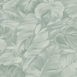 Papel de Parede Reno Folhas Verde - Rolo Fechado de 0,53cm x 10mts