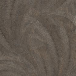Papel de Parede Bavária Folhas Chumbo Dourado - Rolo Fechado de 0,53cm x 10mts