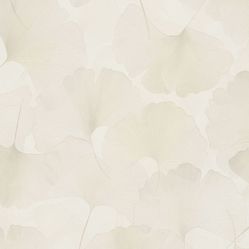 Papel de Parede Bavária Folhas Off White - Rolo Fechado de 0,53cm x 10mts