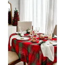Toalha de Mesa Antique Encanto Xadrez 150x210