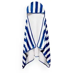 Toalha Infantil com Capuz Power Sec Listrada Azul 70x140 - Laço Home