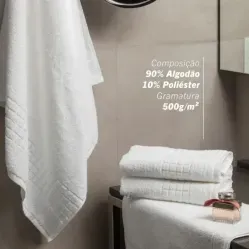 Toalha Prime 500g/m2 Banhão 85X150 Branco - Camesa