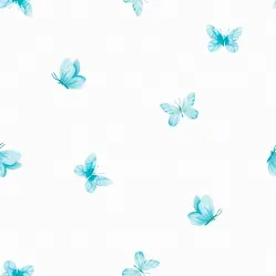 Papel de Parede Bambine Borboletas Azuis BA0044