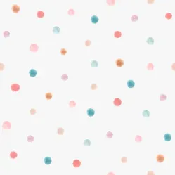 Papel de Parede Bambine Poá Aquarelado Rosa BA0042