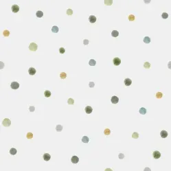 Papel de Parede Bambine Poá Aquarelado Verde BA0040