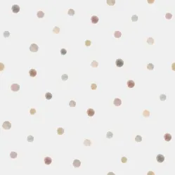 Papel de Parede Bambine Poá Aquarelado Bege BA0038