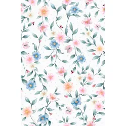 Papel de Parede Bambine Floral Poá Branco BA0036