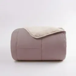 Edredom Bi Color King Rosa e Bege - Amtex Design