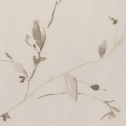 Tecido para Cortina Voil Opala 01 Floral Cinza - Largura 3,0m