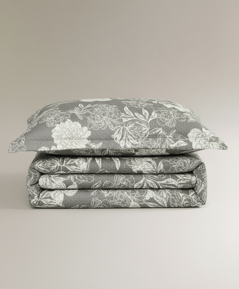 cobre-leito-floral-cinza-moderno
